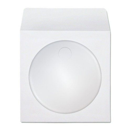 NEW CD DVD White Paper Sleeves with Clear Window 1000 Pack
