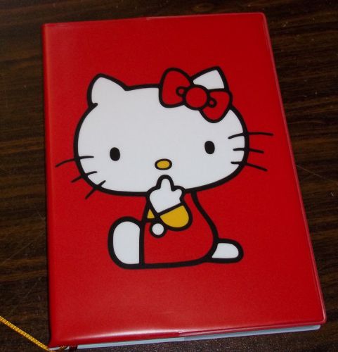 2015 Schedule Book - Hello Kitty   Monthly Weekly  RED plastic cover - Japan