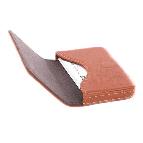 PU Leather Pocket Business Name Credit ID Card Case Box Holder HOT Coffee