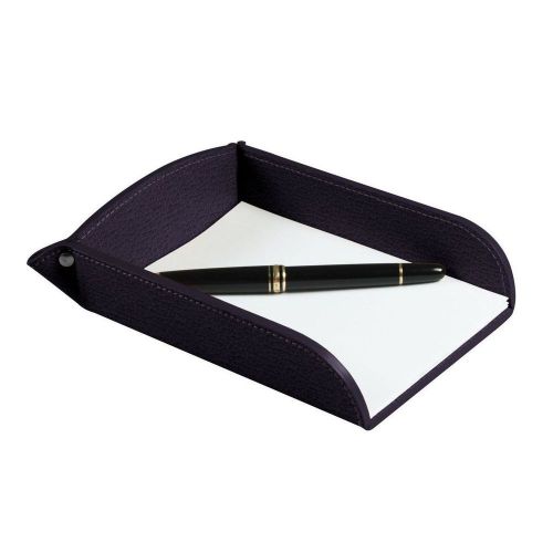 LUCRIN - Small A6 Paper holder - Granulated Cow Leather - Purple