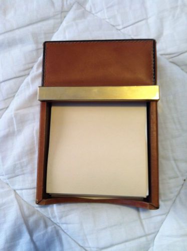 Mark Cross of Italy Desk Top Leather Note Box - NR