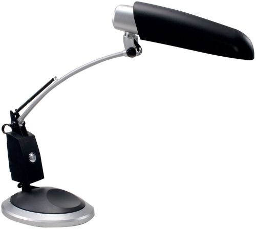 Black full spectrum desk lamp with swivel base spring balanced arm unique design for sale