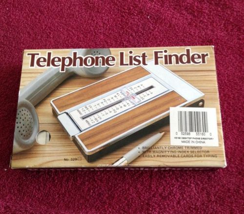 Vintage repertoir Telephone List Finder Flip-Top Made in Japan UNUSED, Black