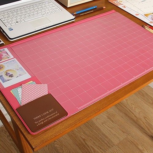 Desk Non Slip Pad Various color desk pad desk mat mouse pad / Color-Hot pink-TCK
