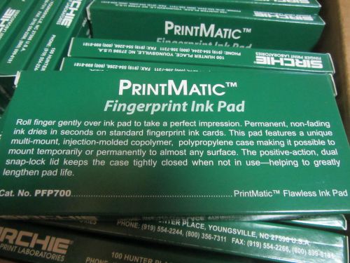 LOT OF 85 - SIRCHIE PRINTMATIC FINGERPRINT INK PADS, PFP700 NEW IN BOXES