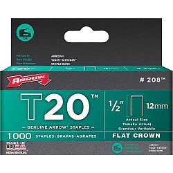 Arrow staples arrow fastener t20 staples 12mm (1000) *fast postage* for sale