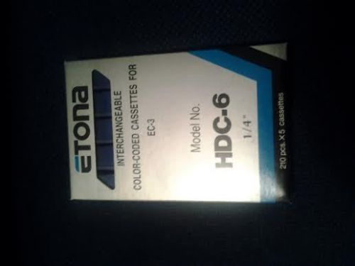 Etona HDC-6 Blue(1/4&#034;) Refill Cartridges(5ct box) for EC-3 Stapler