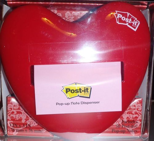 Post-it Note 3&#034; x 3&#034; - Heart Dispenser