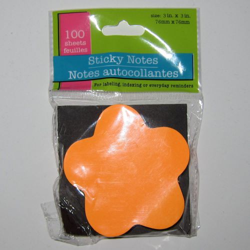 New POST IT Sticky Notes 100 Pages Flower Orange Cute