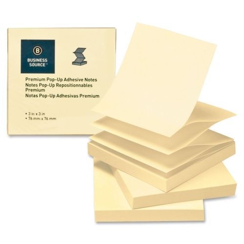 Business source pop-up adhesive note - pop-up - 3&#034;x3&#034; -yellow - 24/pk- bsn36617 for sale