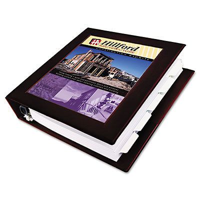 Framed View Binder with One Touch EZD Rings, 3&#034; Capacity, Maroon