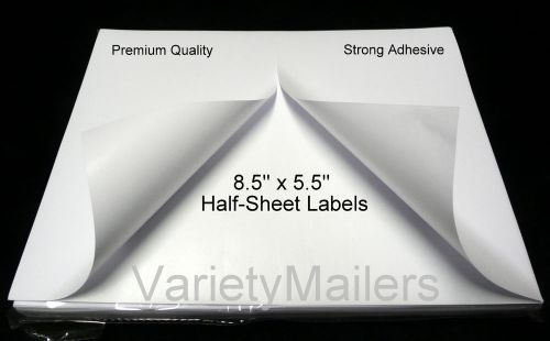 50 half sheet shipping postage labels 8.5&#034;x11&#034; sheet ~ strong adhesive ~ for sale