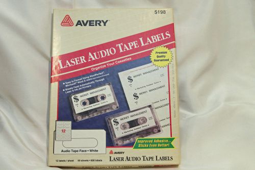 576 White Laser Inkjet Printable Matte Audio Cassette Tape 5198 Labels AVERY