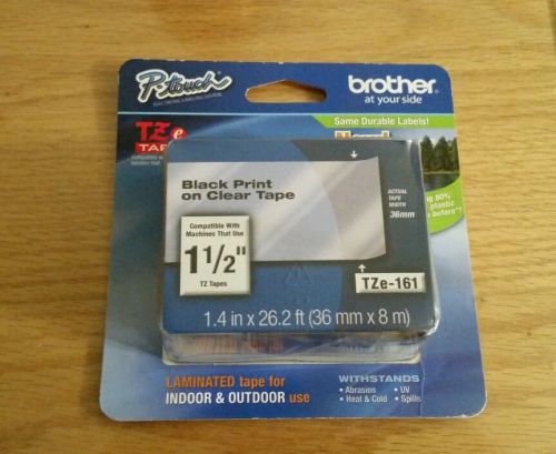 Brother TZe-161 Thermal Label - 36mm Width x 8m Length - 1 / Roll - (tze161)