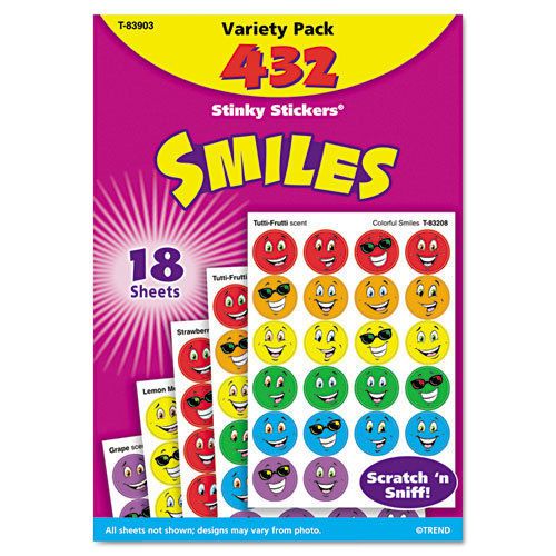 Stinky stickers variety pack, smiles, 432/pack for sale