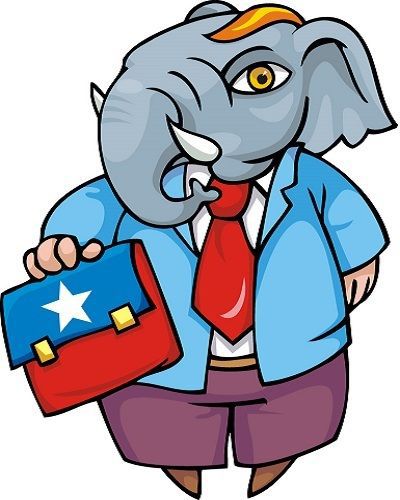 30 Custom Republican Elephant Personalized Address Labels