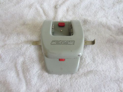 Vintage gray metal punchodex p-200 2 hole punch - workhorse paper punch for sale