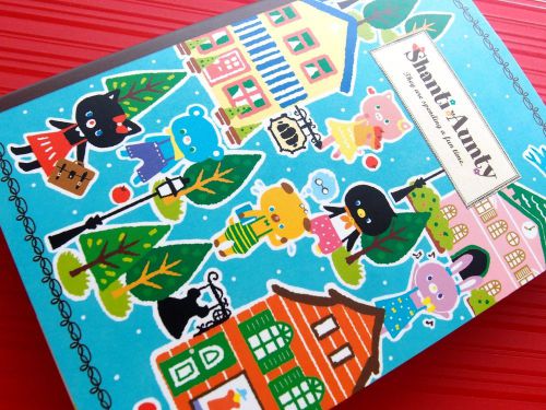 Shanti Aunty Color Memo Note Scratch Doodle Message Pad Paper FREE 12 Stickers