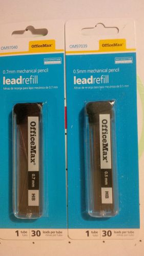OfficeMax 0.5mm Fine Line HB Lead Refills, 30 Refills (Two Packages)