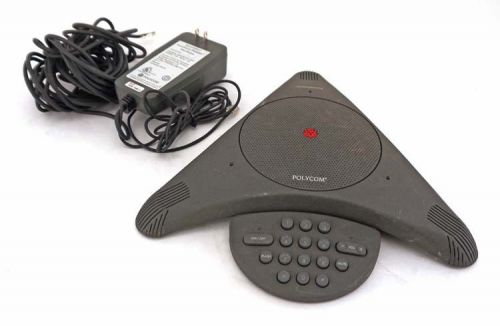 Polycom SoundStation 2201-03308-001 Conference Speaker Phone Base w/Adapter
