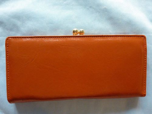 Terracotta Brown Leather leatherette Wallet Purse Clutch