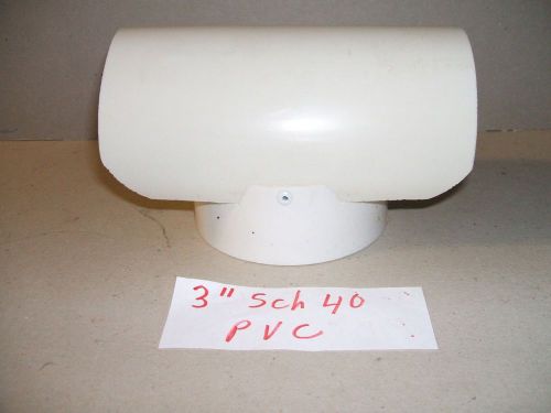 (2) RADON / RAIN VENT CAPS PVC 3&#034; Sch.40 ( NEW )
