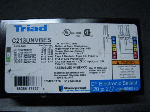 Universal triad c213unvbes 120-277v electronic ballasts (lot of 4) for sale