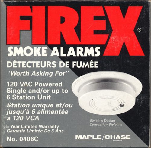 FireX 120V AC Line Powered Smoke Alarms - NOS/NIB