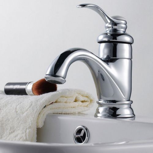 Modern chrome brass single hole bath vessel sink faucet basin tap free shipping for sale
