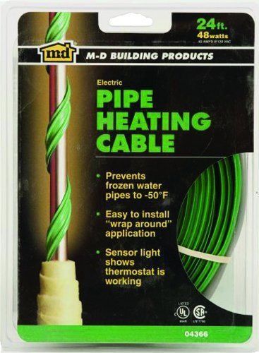 Md building products inc 04366 24ft. pipe heating cable for sale