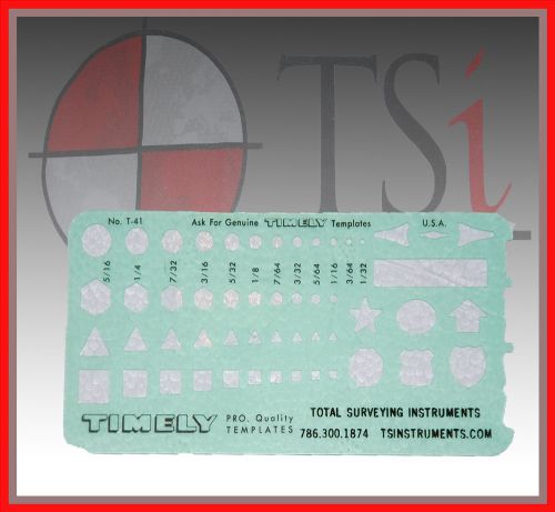 Alvin t41 timely  drafting template for survey constractors (5pcs pak) for sale