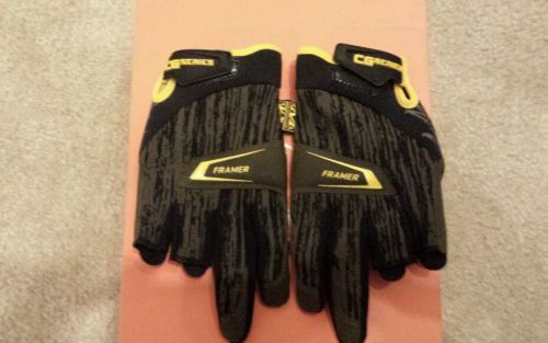 Mechanix CG 4X Framer gloves: Black/Brown with Yellow trim.