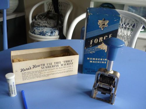 Vintage The Force No. 150 Automatic Numberer Stamping Machine