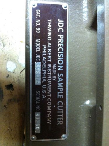 JDC Precision Sample Cutter 12&#034;