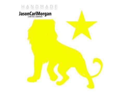 JCM® Iron On Applique Decal, Lion Neon Yellow