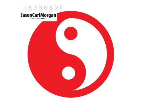 JCM® Iron On Applique Decal, Yin Yang Red