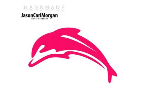 JCM® Iron On Applique Decal, Dolphin Neon Pink
