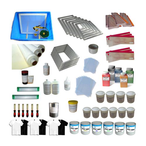 6 Color Silk Screen Printing Full Materials Kit Super Value Worthy Special Offer