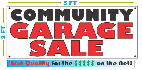 Lot of 2 COMMUNITY GARAGE SALE Banner Sign All Weather NEW Larger Size
