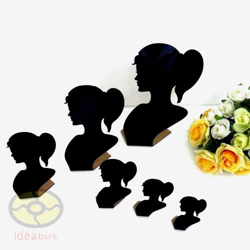 SET(6PCS different sizes) Girl&#039;s Head-shaped Acrylic Pendant Display Stand JD010