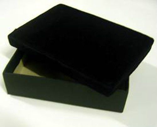 Wholesale Jewelry Gift Boxes Black Velour 50/Box