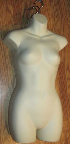 LOT OF 4 FEMALE WOMAN HANGING MANNEQUINS MANIQUINS FLESH TORSOS BODY SMALL/MED