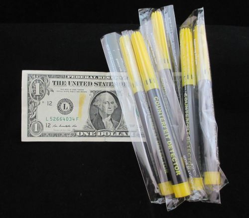 Lot of 5X Quality Counterfeit Money Detector Pens- Protect Business! Wholesale $
