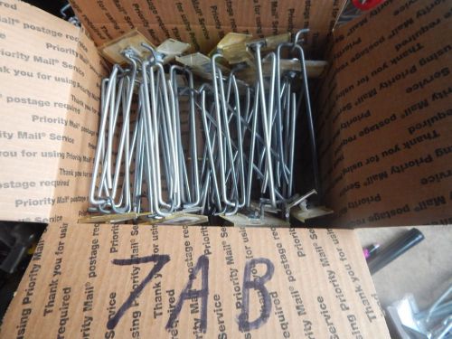 Peg Board Hooks 6&#034; double Bar with price placard lot of 35 pcs