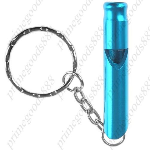 Alloy whistle with key chain emergency survival kit color assorted free shipping for sale
