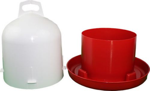 Double Barrel Drinking Trough / Chicken Trough Plastic (6l No. 41128)