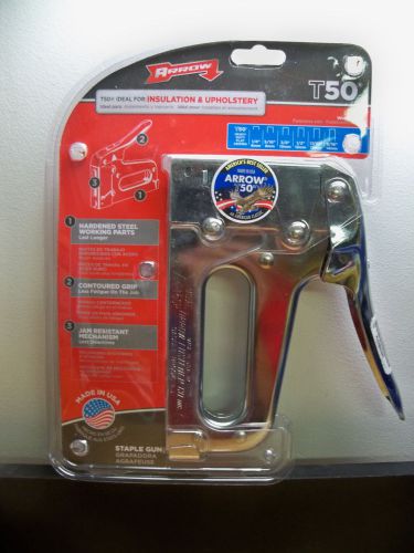 New arrow t50p heavy duty  professional stapler staple gun free priority s&amp;h for sale
