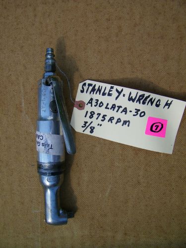 STANLEY -PNEUMATIC  NUTRUNNER- A30LATA-30, 3/8&#034;, 1875 RPM, 1/4&#034;HEX.  USED