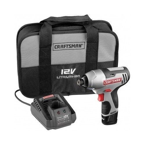 Impact driver cordless compact 1/4&#034; craftsman 12-volt  wood auto handy home new for sale
