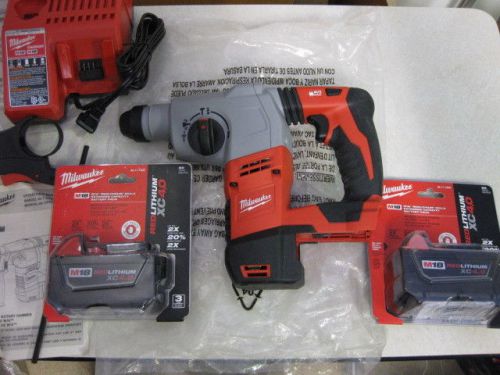 Milwaukee m18 cordless 7/8&#034; sds plus rotary hammer 2605-20 w/ charger &amp; 2 4.0ah for sale